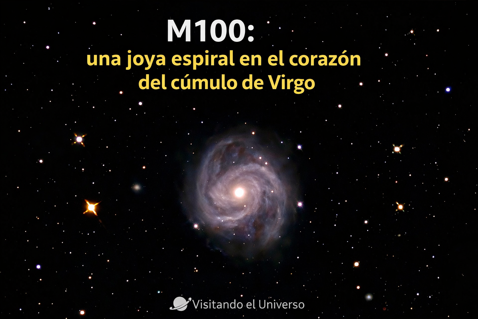 M100: Una joya espiral en el corazón del cúmulo de Virgo