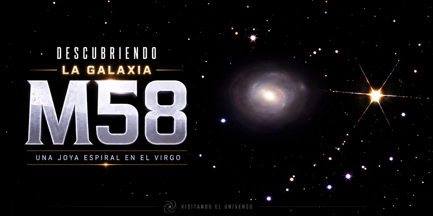 Galaxia M58: La espiral elegante del cúmulo de Virgo
