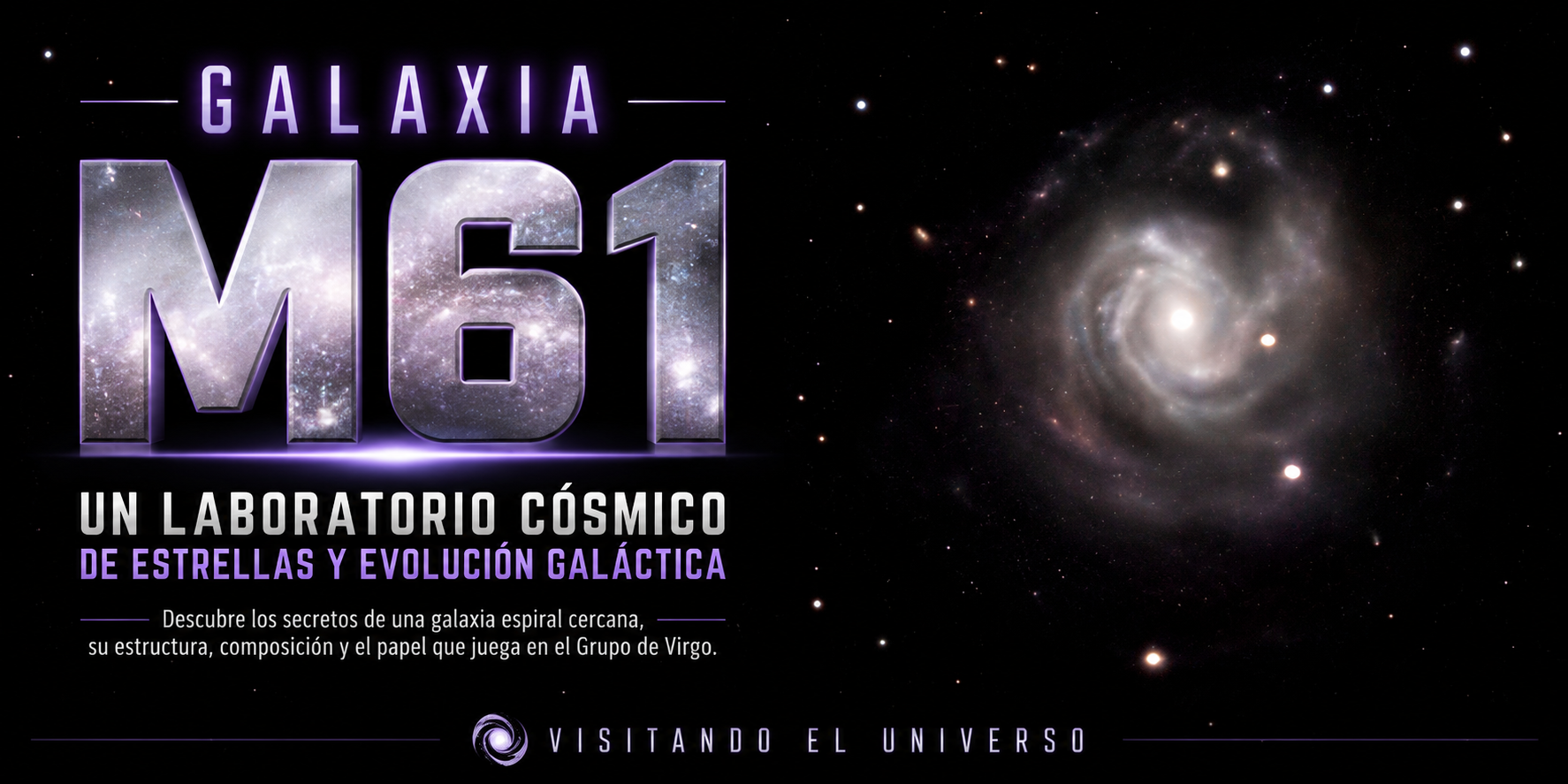 M61: La Galaxia espiral que florece en el corazón del cúmulo de Virgo