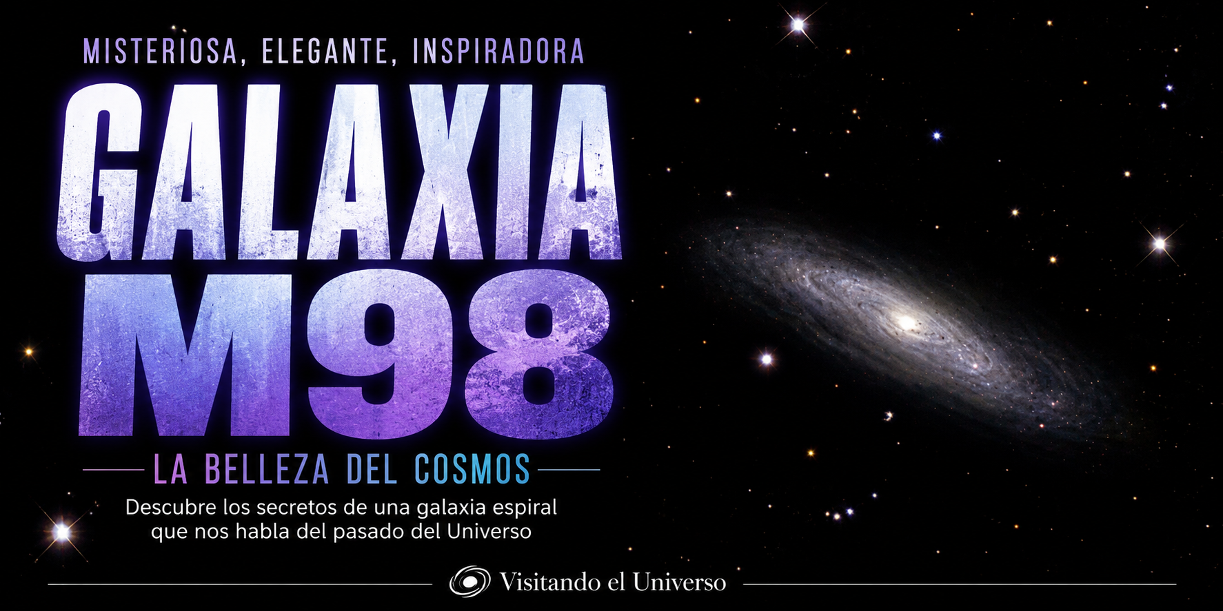 M98: La galaxia inclinada que desafía la calma del cúmulo de Virgo